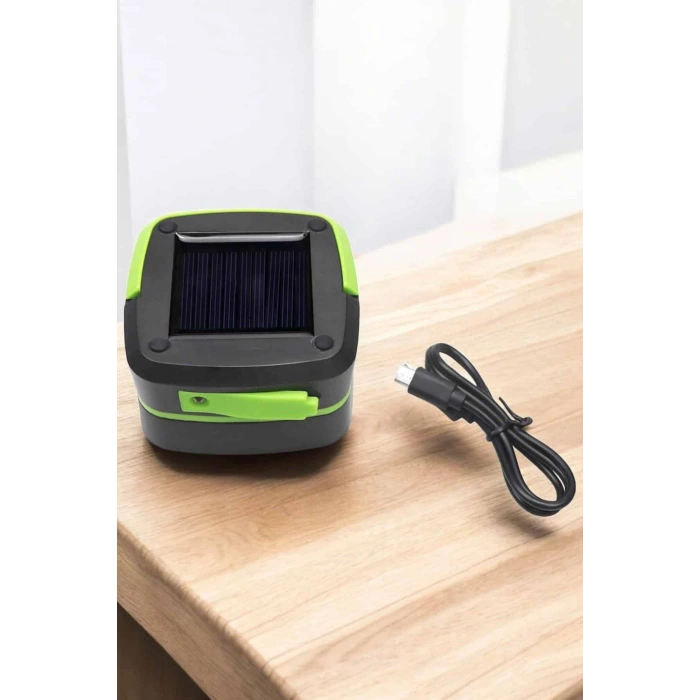 Nevamel Güneş Enerjili Led Lamba Kamp Lambası Katlanabilir Lamba USB Şarjlı