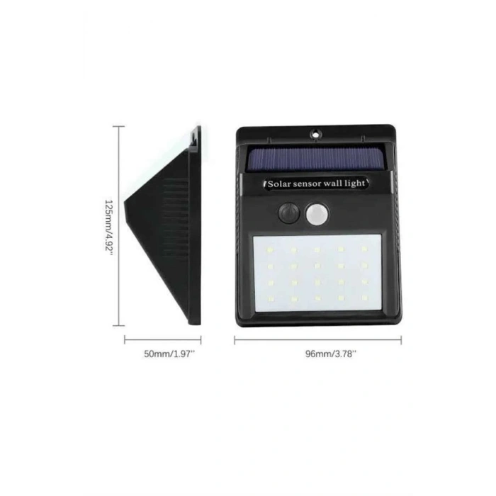 Nevamel Güneş Enerjili Sensörlü Duvar Lambası Bahçe Lamba Suya Dayanıklı Bahçe Aydınlatma