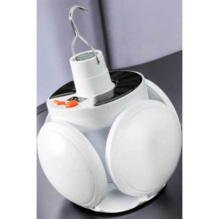 Nevamel Güneş Enerjili Solar Aydınlatma Kamp Çadır Lambası Şarjlı Ampül Led Şarjlı El Feneri Işıldak