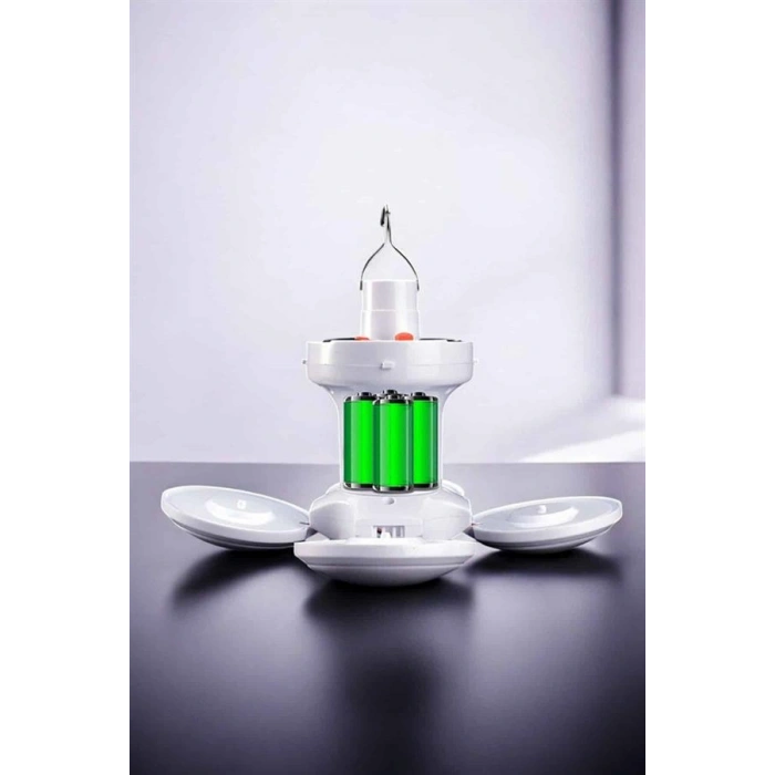 Nevamel Güneş Enerjili Solar Aydınlatma Kamp Çadır Lambası Şarjlı Ampül Led Şarjlı El Feneri Işıldak