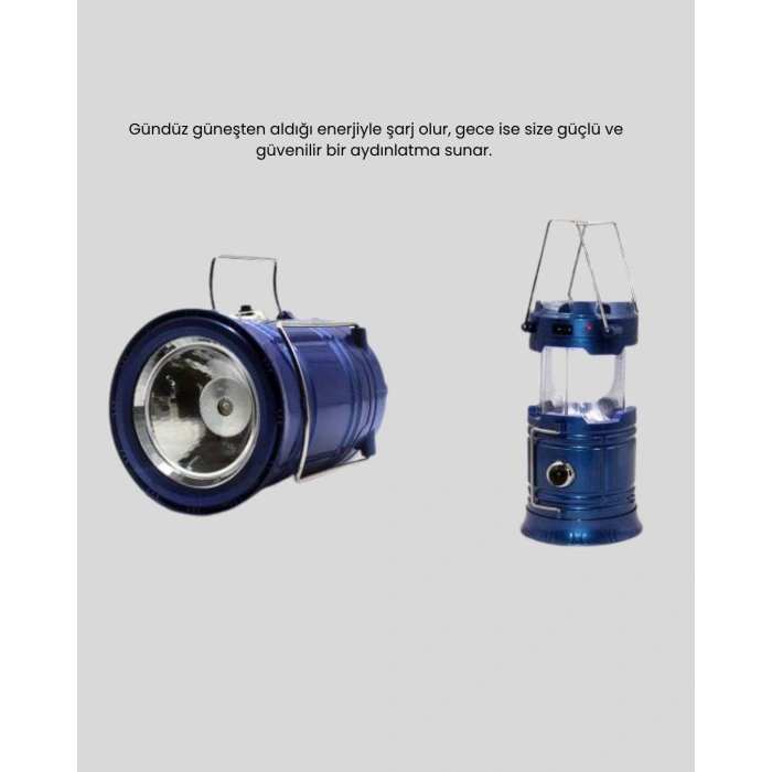 Nevamel® Güneş Enerjisiyle Çalışan Kamp Feneri Hafif Portatif Uzun Ömürlü