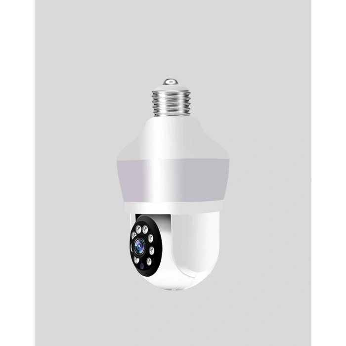 Nevamel® Hareket Algılamalı 360° Wi-Fi Akıllı Ampül Kamera