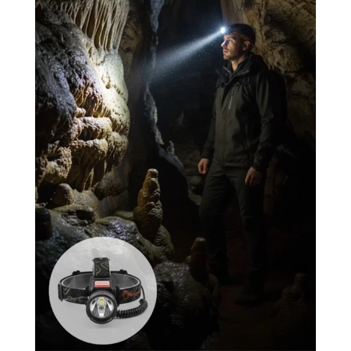 Nevamel® Hareket Sensörlü Şarj Edilebilir Kafa Lambası LCD Göstergeli