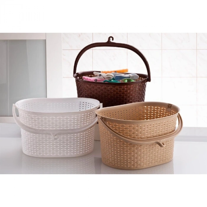 Nevamel® Hasır Görünümlü Mandal Sepeti