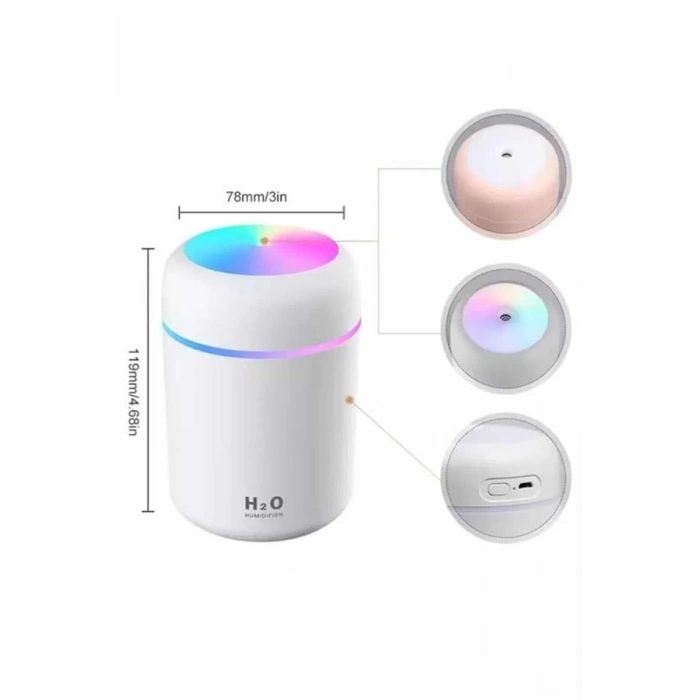 Nevamel Hava Nemlendirici Buhar Makinesi Led Işıklı USB Dekoratif Nemlendirici