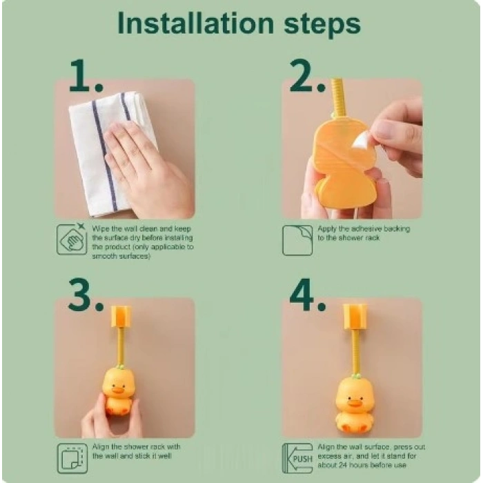 Nevamel Hayvan Figürlü Duş Başlığı Tutucu