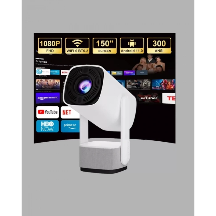 Nevamel® HD 720p Projeksiyon Cihazı – Geniş Ekran 10.000 Saat Ampul Ömrü Ev Sineması Deneyimi