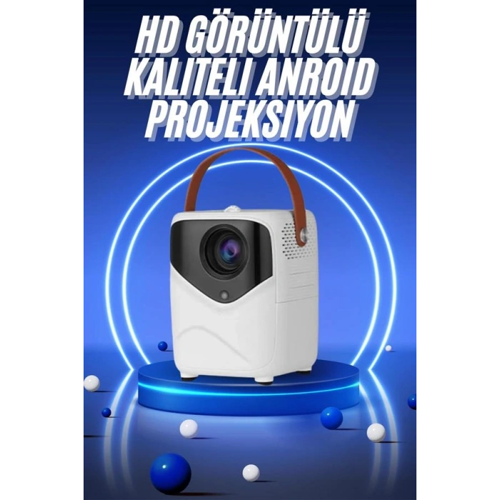 Nevamel HD Ayaklı Portatif Projeksiyon Cihazı Bluetooth Wifi Akıllı Android İşlemcili