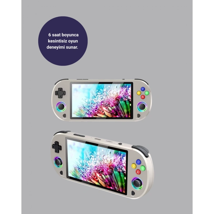 Nevamel® HD Çıkış Destekli Taşınabilir Oyun Konsolu – 5 İnç IPS Ekran RGB Işıklı