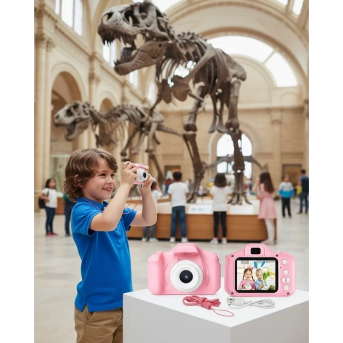 Nevamel® HD Video Kayıt Özellikli Mini Dijital Kamera Fotoğraf Çekimli USB Şarjlı