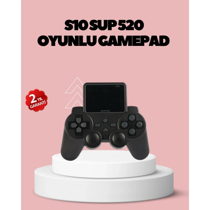 Nevamel HDMI TV Bağlantılı Orijinal S10 Gamepad 520 Oyunlu 2025 Seri Oyun Konsolu