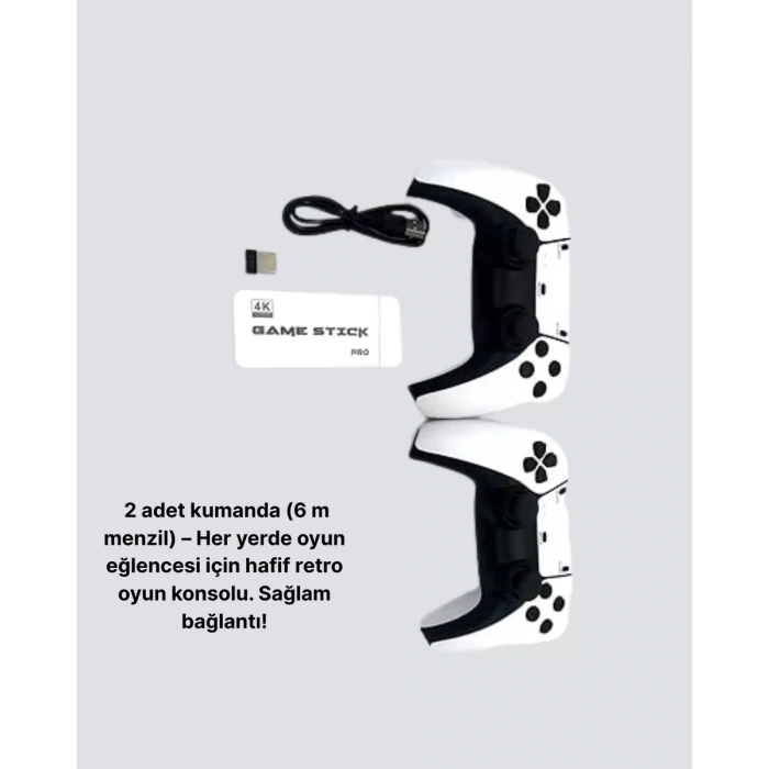 Nevamel® HDMI ve Kablosuz Kontrolcülü 20.000 Oyunlu Retro Oyun Konsolu