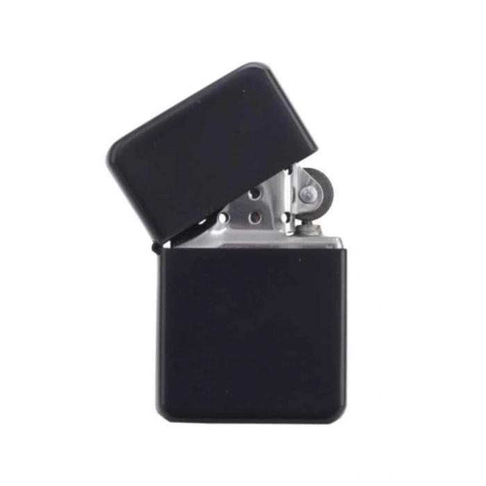 Nevamel Hediyelik Zarif Zippo Model Siyah Benzinli Çakmak