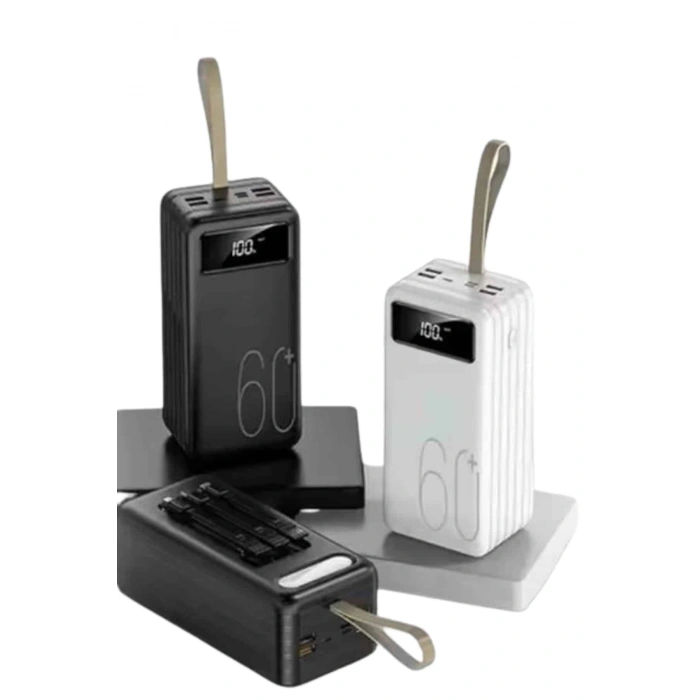 Nevamel Hızlı Şarj 4 Çıkışlı Powerbank 60.000 Mah Taşınabilir Dijital Göstergeli