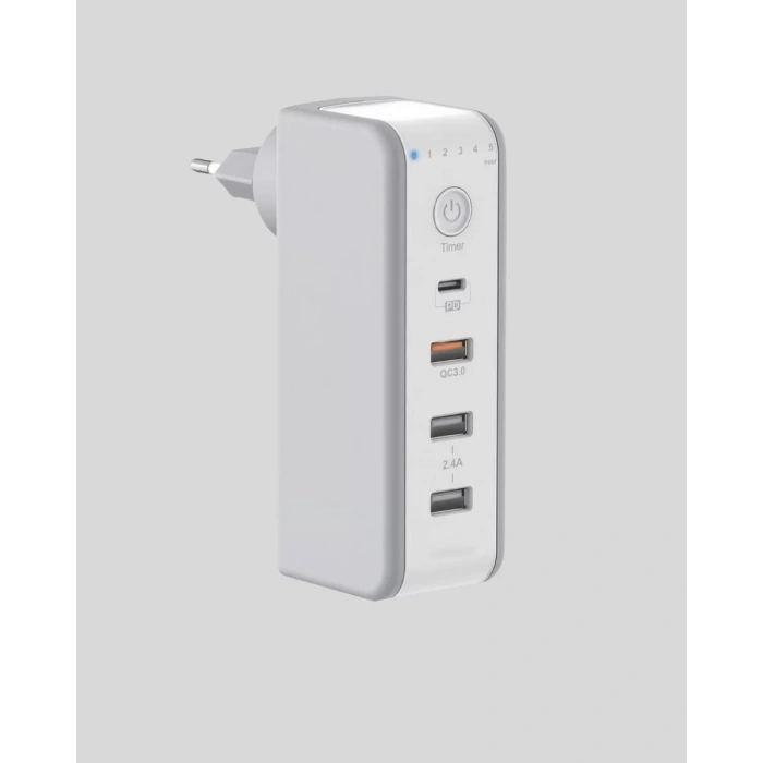 Nevamel® Hızlı Şarj Destekli Zaman Ayarlı USB Şarj Adaptörü