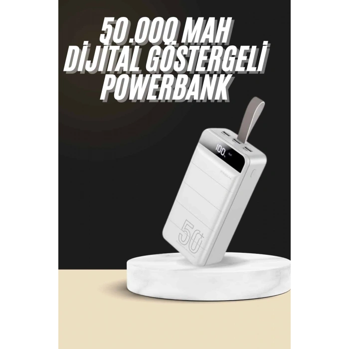 Nevamel Hızlı Taşınabilir 50.000 Mah Powerbank Led Ekran Android ve İOS Uyumlu