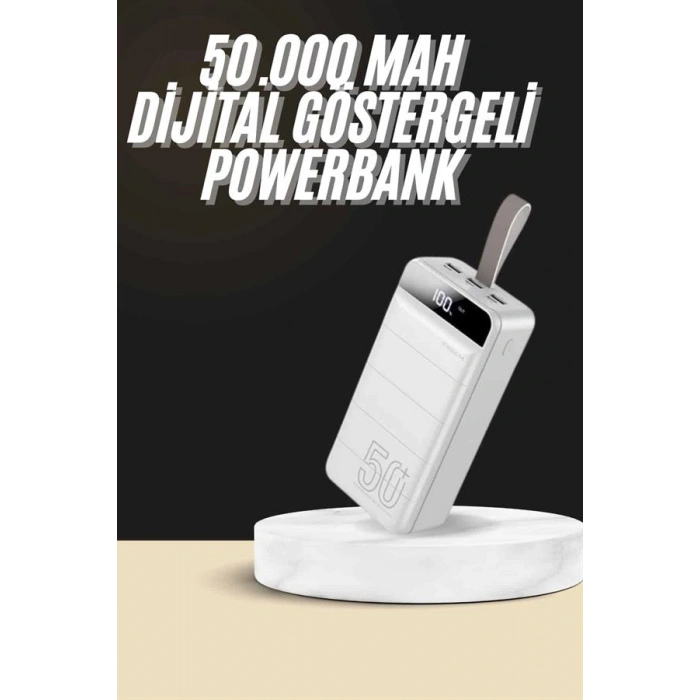 Nevamel Hızlı Taşınabilir 50.000 Mah Powerbank Led Ekran Android ve İOS Uyumlu