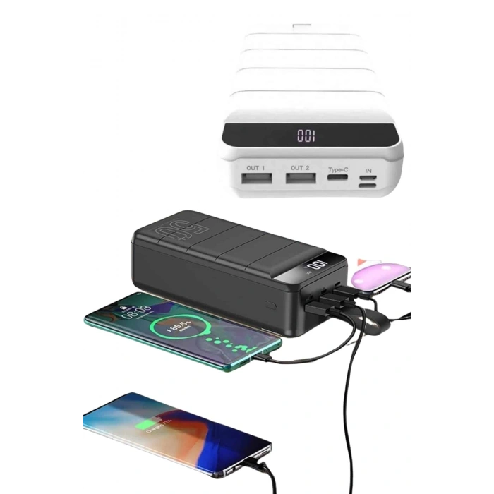 Nevamel Hızlı Taşınabilir 50.000 Mah Powerbank Led Ekran Android ve İOS Uyumlu