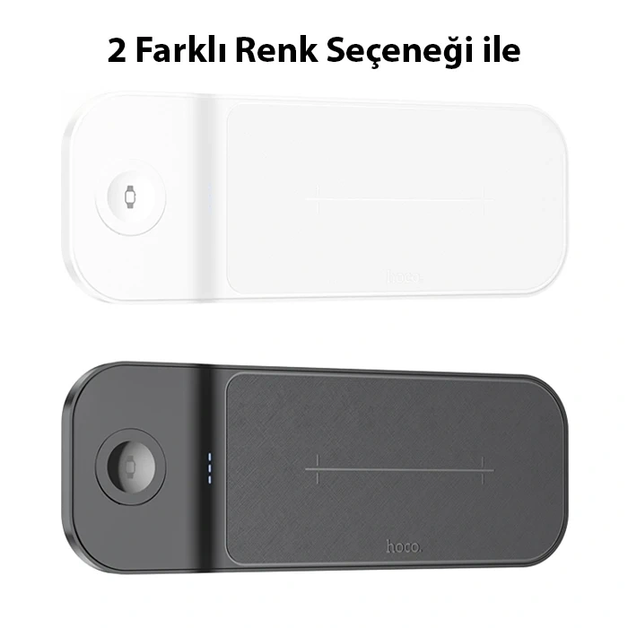 Nevamel HOCO CQ5 3in1 Wireless Kablosuz Hızlı Şarj Standı (Telefon-Kulaklık-Apple watch)-(5775)