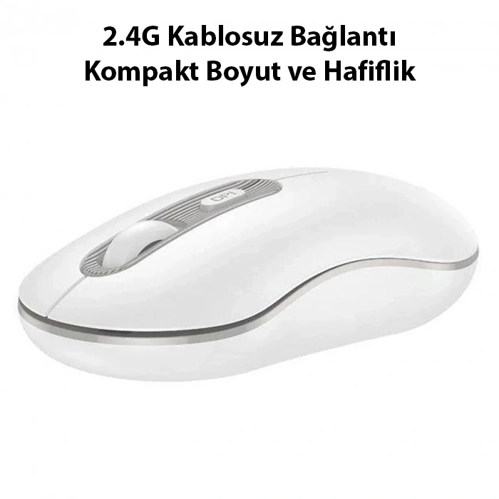 Nevamel HOCO GM21 Platinium 1600dPi 2.4G Bluetooth Kablosuz Optik Mouse-(5775)