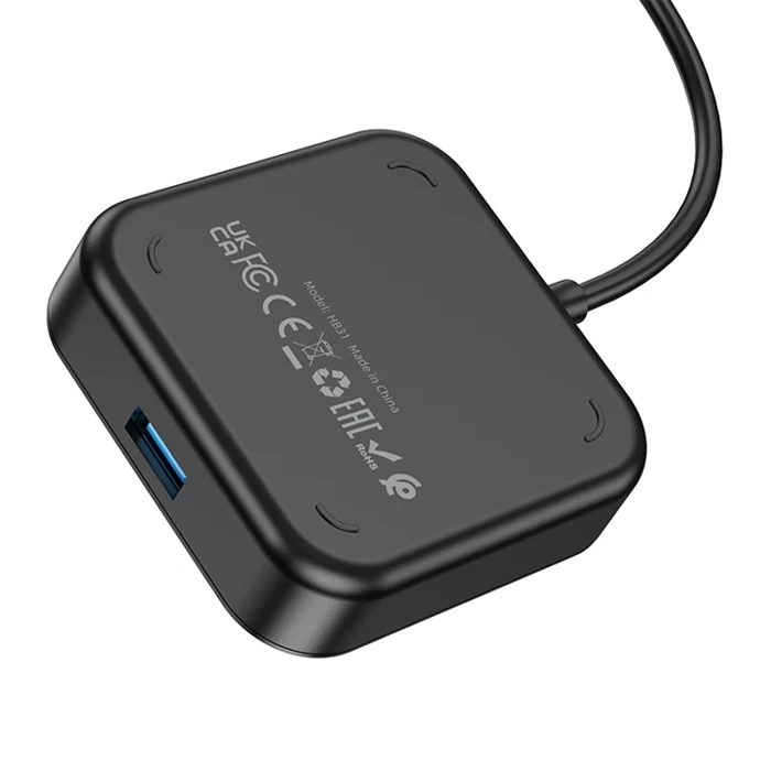 Nevamel Hoco HB31 4in1 Type-C to 4x USB3.0 HUB Çevirici Dönüştürücü Adaptör 0.2m-(5775)