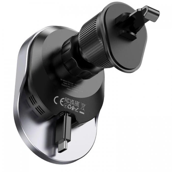 Nevamel HOCO HW12 Kablosuz Şarjlı Araç İçi Havalandırma Manyetik Telefon Tutucu-(5775)