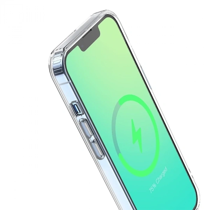 Nevamel Hoco iPhone 14 Manyetik Magsafe Silikon Kılıf-(5775)