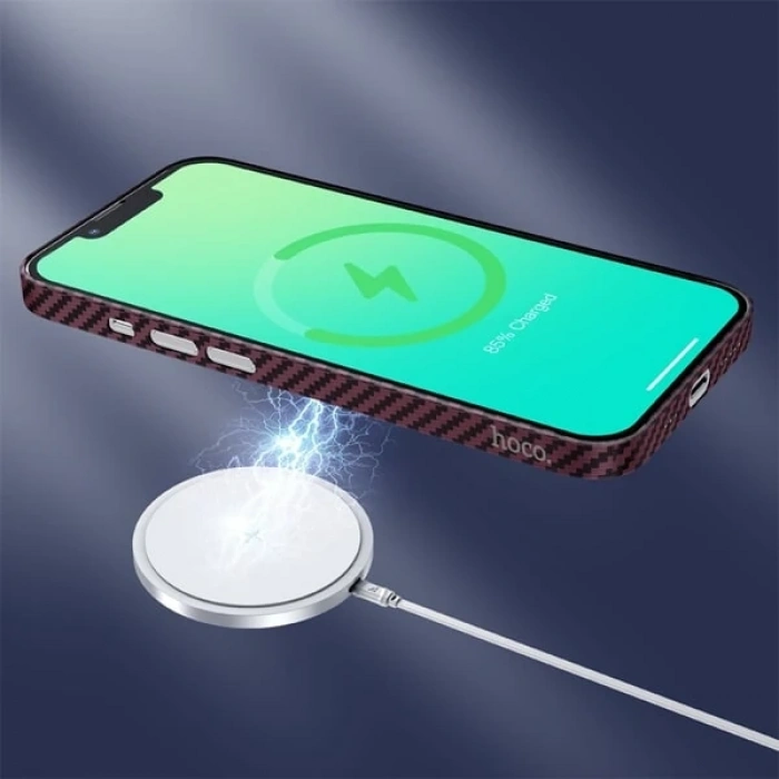 Nevamel Hoco iPhone 14 Plus 6.7 Kılıf Manyetik Magsafeli Darbe Emici Telefon Kılıfı-(5775)