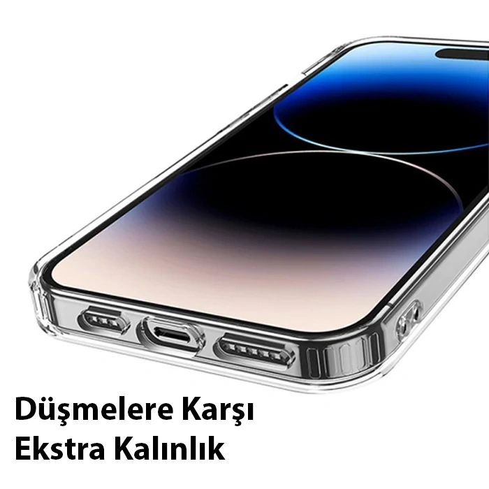Nevamel Hoco iPhone 15 Pro Max Anti-Fall Darbe Önleyici Airbag Manyetik Magsafe Silikon Kılıf-(5775)