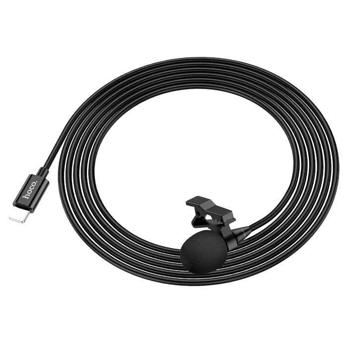 Nevamel HOCO L14 iPhone Lightning Kablolu Profesyonel Yayıncı Yaka Mikrofonu 2mt-(5775)