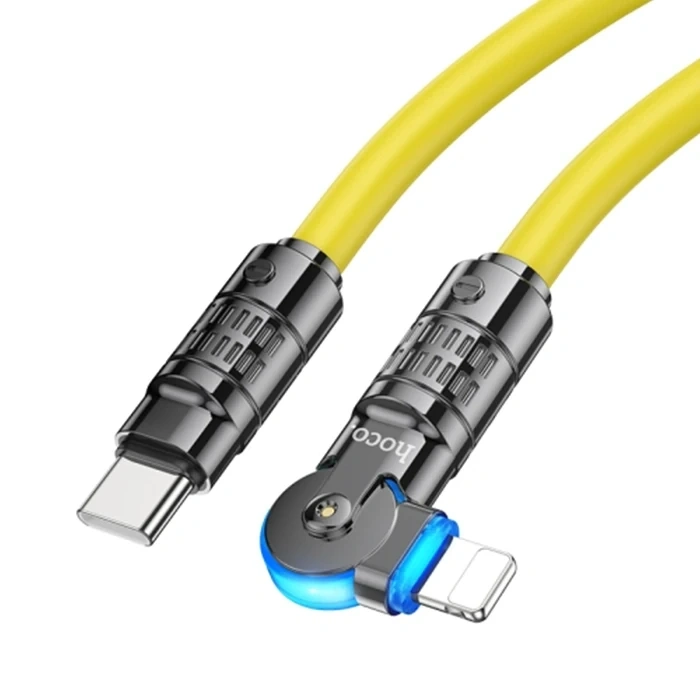 Nevamel HOCO U118 Döner Başlıklı PD to iPhone Lightning Hızlı Şarj ve Veri Kablosu-(5775)