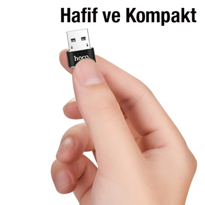 Nevamel HOCO UA6 Erkek USB to Dişi Type-C Dönüştürücü Çevirici Adaptör-(5775)