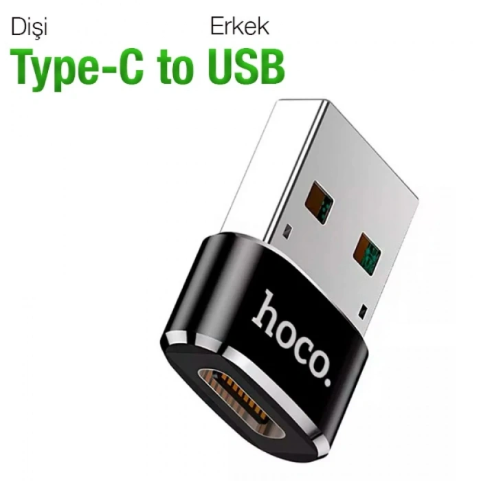 Nevamel HOCO UA6 Erkek USB to Dişi Type-C Dönüştürücü Çevirici Adaptör-(5775)