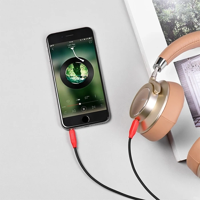 Nevamel HOCO UPA11 3.5mm AUX to AUX Ses Aktarım Kablosu 1mt-(5775)