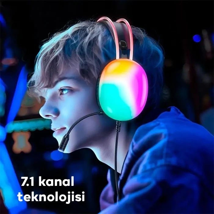 Nevamel HOCO W109 Plus Rich USB7.1 Gaming Kulaküstü Kulaklık-(5775)