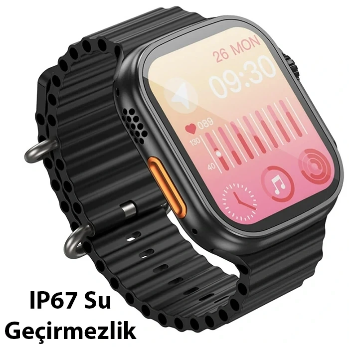 Nevamel HOCO Y12 Ultra Watch Sesli Görüşme IP67 Su Geçirmez Sport Akıllı Saat-(5775)