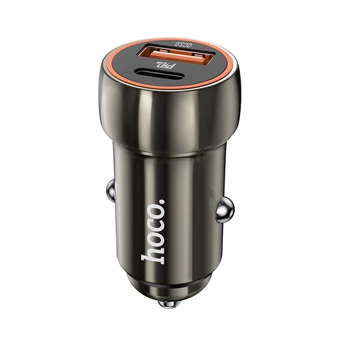 Nevamel HOCO Z46A PD20W+QC3.0 USB+Type-C Giriş Araç içi Çakmaklık Hızlı Şarj Aleti-(5775)