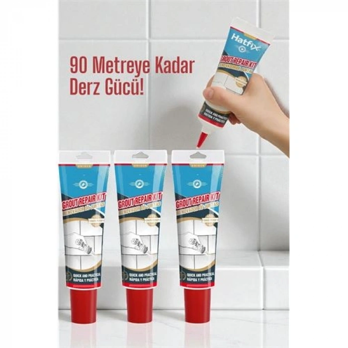 Nevamel® HSNET Beyaz Derz Dolgu Macunu Fayans Arası Temizlik ve Yenileme Çözümü 90 Metre