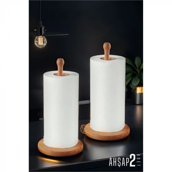 Nevamel® HSNET Havlu Kağıt Tutucu Ahşap 2 ADET