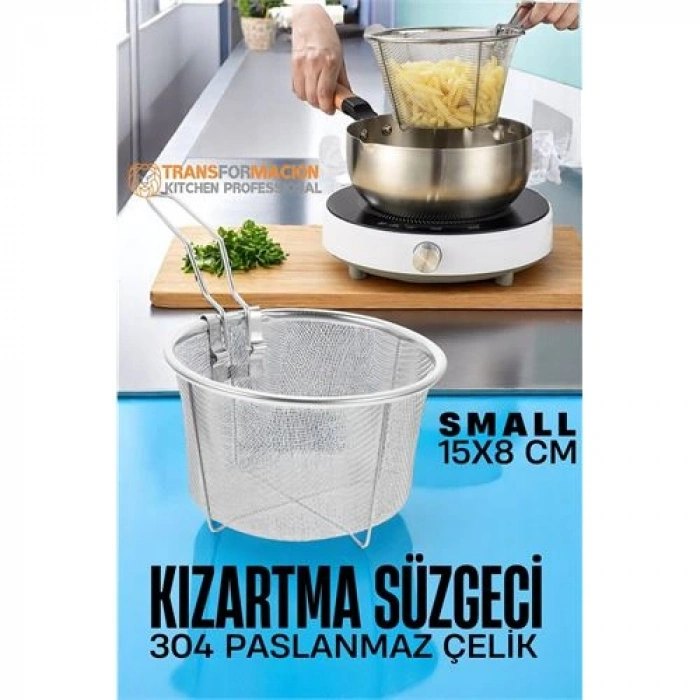 Nevamel® HSNET Kızartma Süzgeci Patates Kızartma Filtresi 304 Paslanmaz Çelik