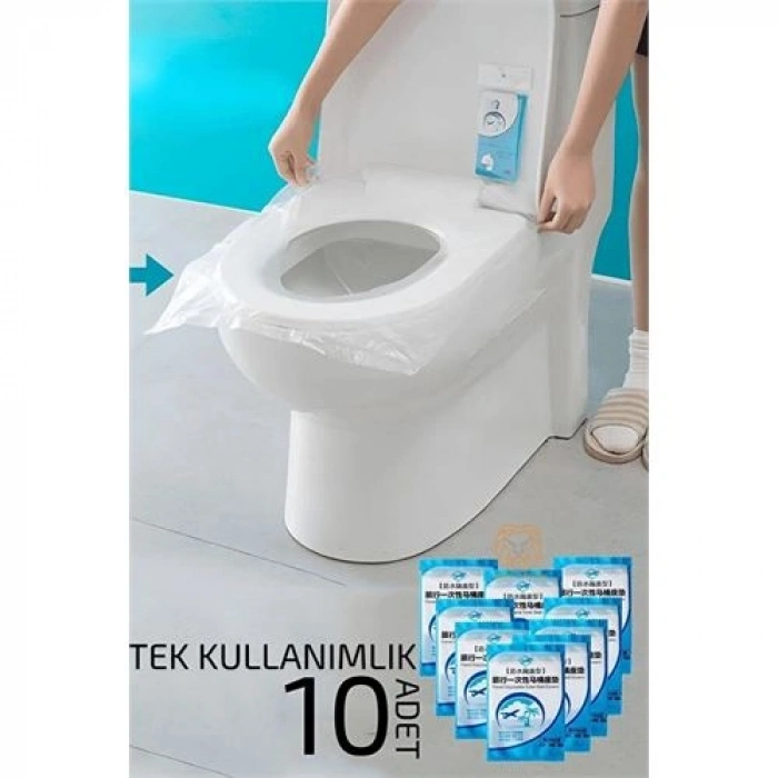 Nevamel® HSNET Klozet Kapağı Kılıfı Hijyenik Seyahat Tek Kullanımlık Klozet WC Örtüsü 10 ADET