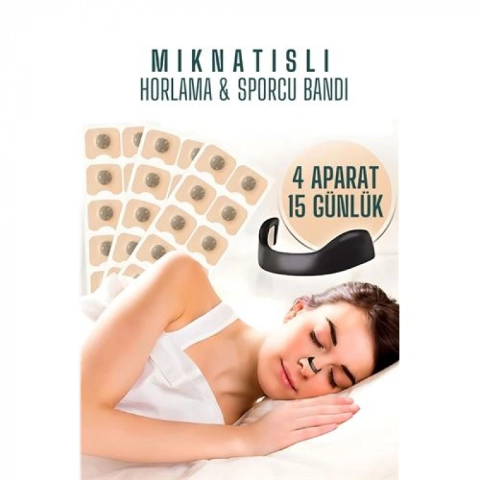 Nevamel® HSNET Manyetik Burun Bandı - Sporcu Burun Bandı - Horlama Önleyici Azaltıcı - 4 Farklı Boyut