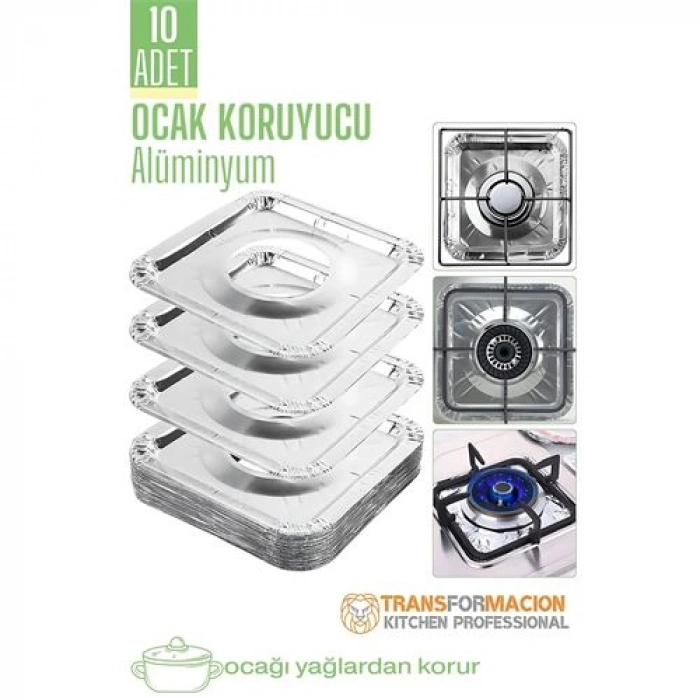 Nevamel® HSNET Ocak Koruyucu Folyo - Kızartma Yemek Yağ Koruyucu Folyo 10 ADET