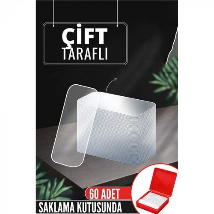 Nevamel® HSNET Pvc Nano Çift Taraflı Yapıştırıcı 60 ADET Sonsuz Alanda Kullanım