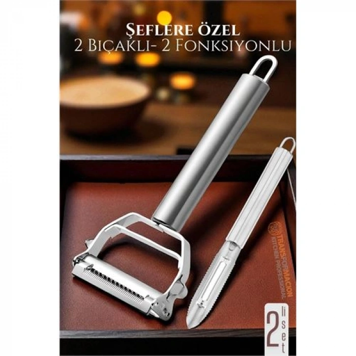 Nevamel® HSNET Soyacak - Sebze Soayacağı - Oyacak Soyacak Seti Dilimele Kazıma Profesyonel