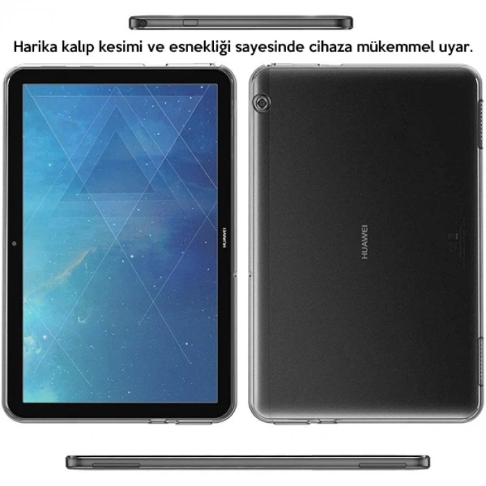 Nevamel Huawei Mediapad T510.1 Şeffaf Tpu Soft Silikon Kılıf-(5775)