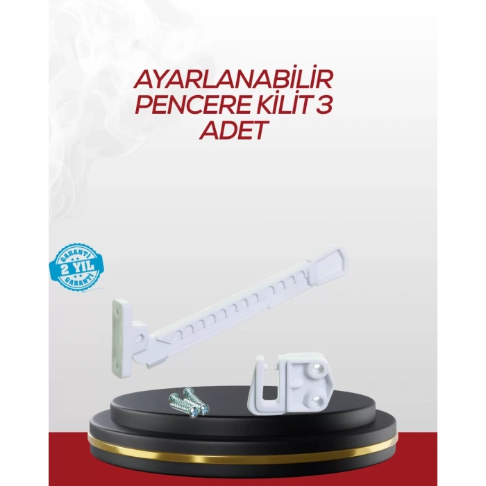 Nevamel® İçe Açılan Camlar İçin Emniyet Kilidi Seti 3’lü