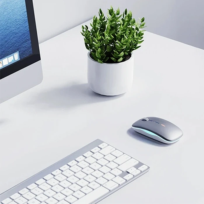 Nevamel İNPHİC M5 Kablosuz Fare Şarj Edilebilir Sessiz Kullanım 2.4G Işıklı USB Mouse-(5775)