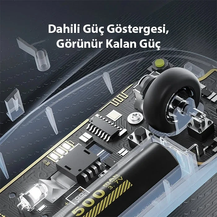 Nevamel İNPHİC X5 Kablosuz Fare Şarj Edilebilir Sessiz Kullanım 2.4G Transparan USB Mouse-(5775)