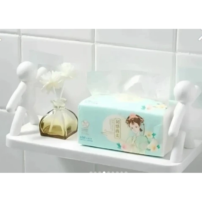 Nevamel İnsan Figürlü Yapışkanlı Çok Amaçlı Duvar Rafı